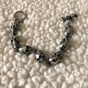 Blackjack Stainless Steel Skull Bracelet